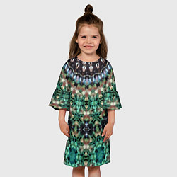 Платье клеш для девочки Этнический восточный узор, цвет: 3D-принт — фото 2