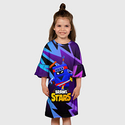 Платье клеш для девочки Ash Brawl Stars Эш, цвет: 3D-принт — фото 2