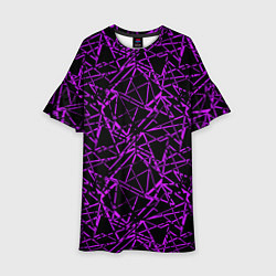 Детское платье Фиолетово-черный абстрактный узор