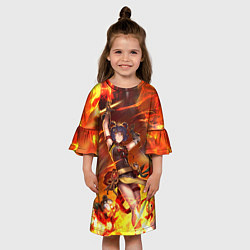 Платье клеш для девочки Сян Лин Genshin Impact Z, цвет: 3D-принт — фото 2