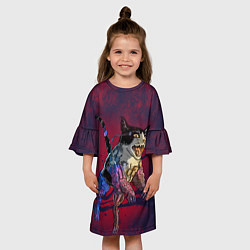 Платье клеш для девочки CYBERCAT КИБЕРКОТ Z, цвет: 3D-принт — фото 2