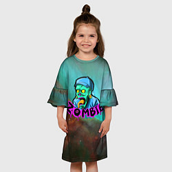 Платье клеш для девочки ZOMBIE, цвет: 3D-принт — фото 2