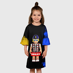 Платье клеш для девочки ROBLOX РОБЛОКС Z, цвет: 3D-принт — фото 2