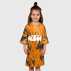 Платье клеш для девочки KTM КТМ Z, цвет: 3D-принт — фото 2