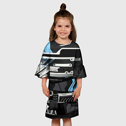 Платье клеш для девочки CS VULCAN STEEL ВУЛКАН, цвет: 3D-принт — фото 2