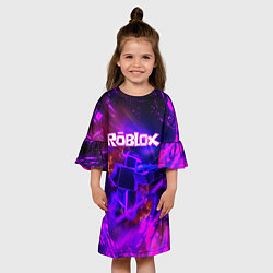 Платье клеш для девочки MUSIC ROBLOX РОБЛОКС Z, цвет: 3D-принт — фото 2