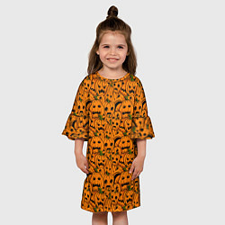 Платье клеш для девочки HALLOWEEN, цвет: 3D-принт — фото 2