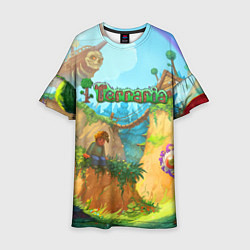 Платье клеш для девочки Terraria Террария Z, цвет: 3D-принт