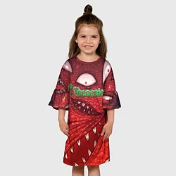 Платье клеш для девочки Terraria Wall of Flesh, цвет: 3D-принт — фото 2