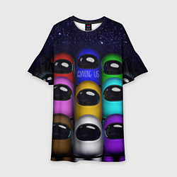 Платье клеш для девочки Among Us Амонг Ас Z, цвет: 3D-принт