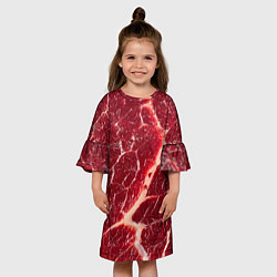 Платье клеш для девочки Мясо на Хэллоуин, цвет: 3D-принт — фото 2