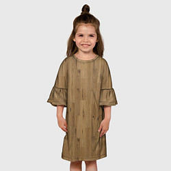 Платье клеш для девочки Камуфляж линолеум, цвет: 3D-принт — фото 2