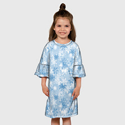 Платье клеш для девочки Морозец, цвет: 3D-принт — фото 2