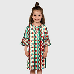 Платье клеш для девочки Маленькие Ёлочки, цвет: 3D-принт — фото 2