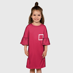 Платье клеш для девочки Квадрат, цвет: 3D-принт — фото 2