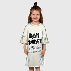 Платье клеш для девочки Live at Donington - Iron Maiden, цвет: 3D-принт — фото 2