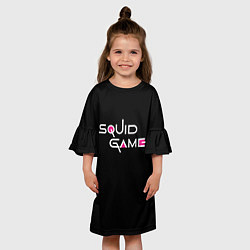 Платье клеш для девочки Squid Game, цвет: 3D-принт — фото 2