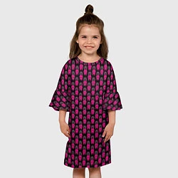 Платье клеш для девочки Игра в кальмара: Паттерн, цвет: 3D-принт — фото 2