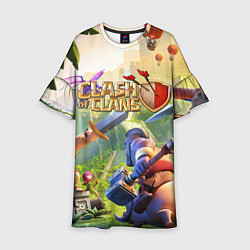 Платье клеш для девочки CLASH OF CLANS БИТВА КЛАНОВ, цвет: 3D-принт