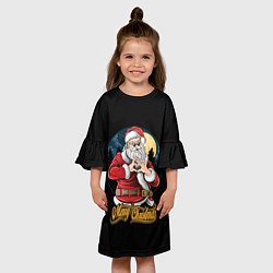 Платье клеш для девочки Дед Мороз с Любовью, цвет: 3D-принт — фото 2