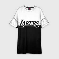 Платье клеш для девочки Kobe Bryant - Los Angeles Lakers, цвет: 3D-принт