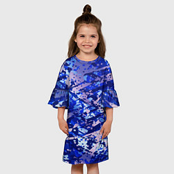 Платье клеш для девочки Абстрактный микс, цвет: 3D-принт — фото 2