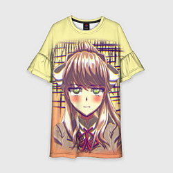 Платье клеш для девочки Game Doki Doki Literature Club, цвет: 3D-принт