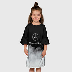 Платье клеш для девочки Mercedes-Benz Облака, цвет: 3D-принт — фото 2