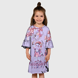 Платье клеш для девочки Klee Genshin Impact, цвет: 3D-принт — фото 2