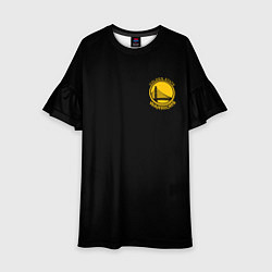 Платье клеш для девочки GOLDEN STATE WARRIORS BLACK STYLE, цвет: 3D-принт