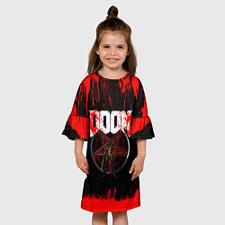 Платье клеш для девочки DOOMGIRL спина, цвет: 3D-принт — фото 2
