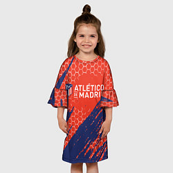 Платье клеш для девочки Atletico Madrid: Football Club, цвет: 3D-принт — фото 2