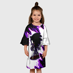 Платье клеш для девочки SONIC DARK СОНИК, цвет: 3D-принт — фото 2