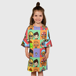 Платье клеш для девочки TOCA BOCA WORLD HERO, цвет: 3D-принт — фото 2