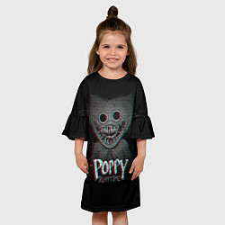 Платье клеш для девочки Poppy Playtime: Glitch, цвет: 3D-принт — фото 2