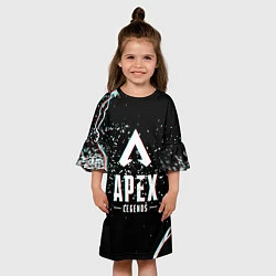 Платье клеш для девочки APEX LEGENDS GLITCH, цвет: 3D-принт — фото 2