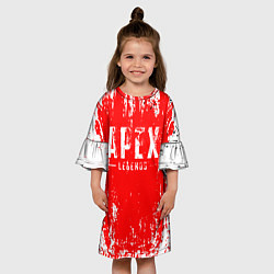 Платье клеш для девочки Apex legends королевская битва, цвет: 3D-принт — фото 2