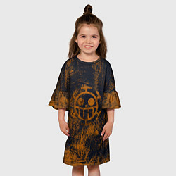 Платье клеш для девочки Пираты сердца из Ван Пис, цвет: 3D-принт — фото 2