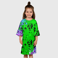 Платье клеш для девочки Монстрыmonsters, цвет: 3D-принт — фото 2