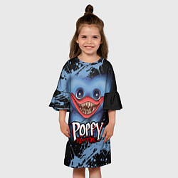 Платье клеш для девочки POPPY PLAYTIME: HUGGY, цвет: 3D-принт — фото 2