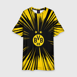 Платье клеш для девочки Borussia Dortmund Crush Theme, цвет: 3D-принт