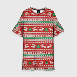 Детское платье Deer Christmas Pattern