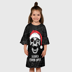 Платье клеш для девочки Santa Сlaus from hell, цвет: 3D-принт — фото 2