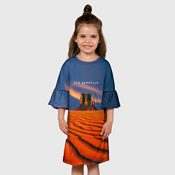 Платье клеш для девочки Led Zeppelin коллекционное, цвет: 3D-принт — фото 2