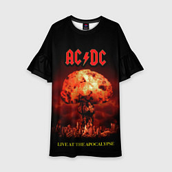 Платье клеш для девочки Live at the Apocalypse - ACDC, цвет: 3D-принт