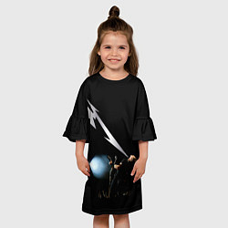 Платье клеш для девочки Quebec Magnetic - Metallica, цвет: 3D-принт — фото 2