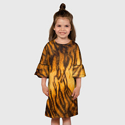 Платье клеш для девочки Шкура тигра 2022, цвет: 3D-принт — фото 2