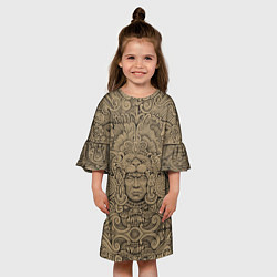 Платье клеш для девочки Aztecs, цвет: 3D-принт — фото 2