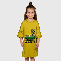 Платье клеш для девочки Фольцваген T1, цвет: 3D-принт — фото 2