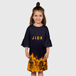 Платье клеш для девочки Jiok пламя, цвет: 3D-принт — фото 2
